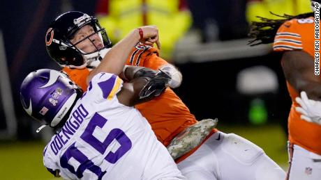 Foles had been looking for a game-winning pass with 40 seconds to go but was sacked by Vikings defensive end Ifeadi Odenigbo.