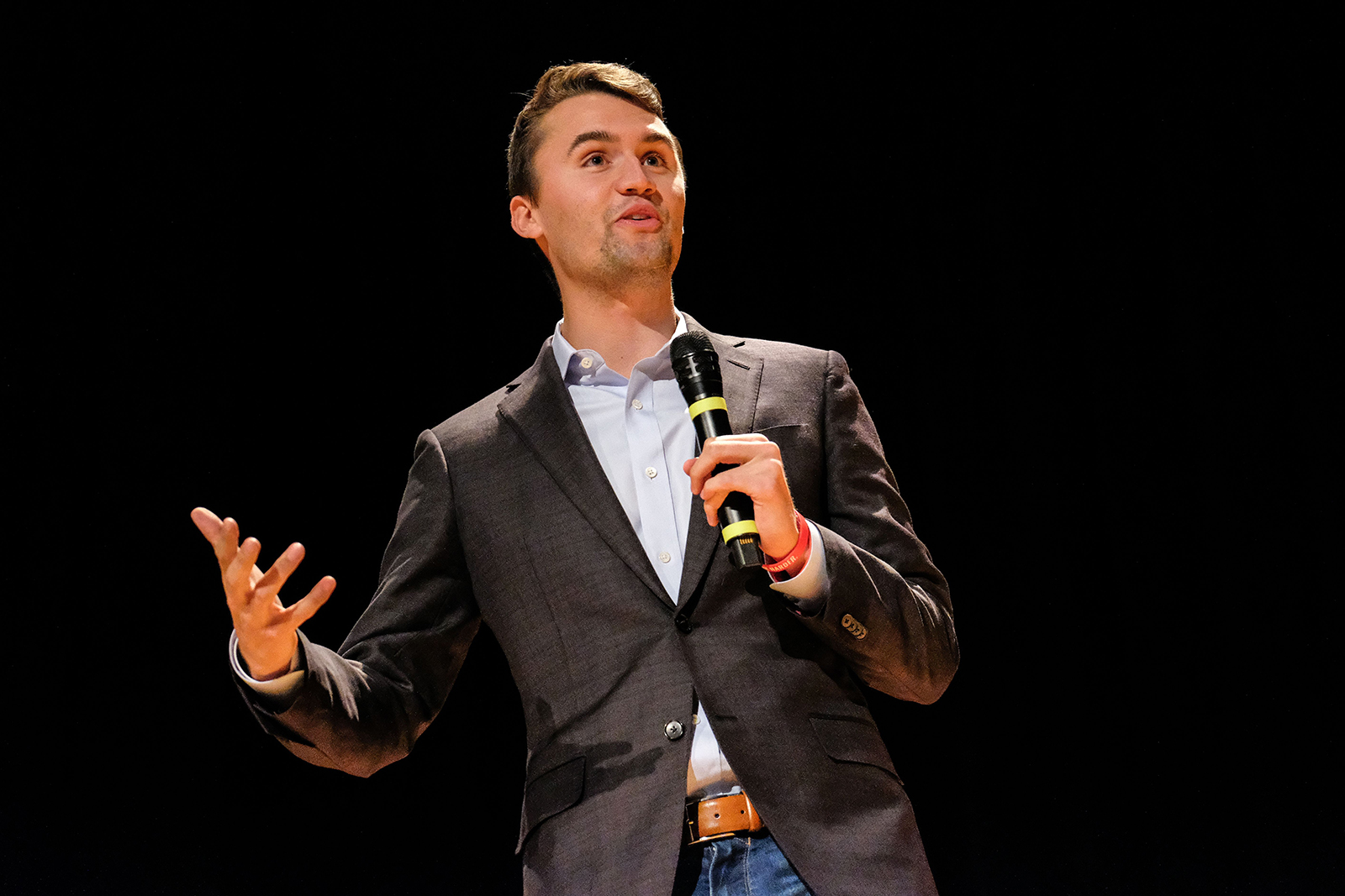Charlie Kirk speaks at Culture War Turning Point USA event at the Ohio State University in Columbus, Ohio, on October 29, 2019. 