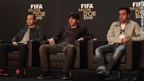 In 2010, Andres Iniesta, Lionel Messi and Xavi (l-r) -- all graduate of Barcelona&#39;s La Masia academy -- were the top three candidates for the Ballon d&#39;Or.