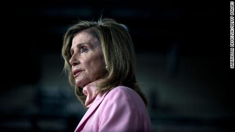 US Speaker of the House Nancy Pelosi speaks during her weekly press conference at the Capitol in August.