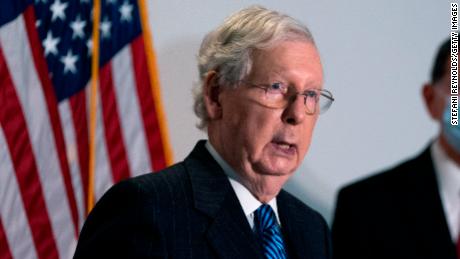 Senate Majority Leader Mitch McConnell speaks during a news conference in October in Washington.