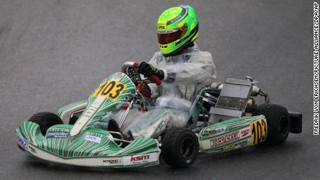 Mick Schumacher racing as Mick Junior for KSM Racing Team at the German Karting Championship on 5 October 2014, in Genk, Belgium. 