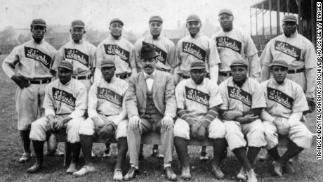 Rube Foster (top right) played for the Chicago Leland Giants, which was managed and owned by Frank Leland, before taking over management and ownership of the team himself in 1911.