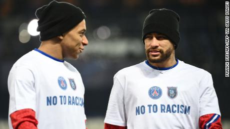 Players and coaching staff wore t-shirts with the message &#39;NO TO RACISM.&#39;