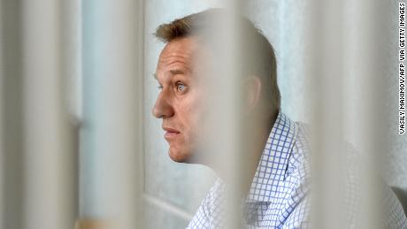 Navalny, here at a court hearing in Moscow, has been arrested many times and convicted of embezzlement charges. He said the accusations were politically motivated. 
