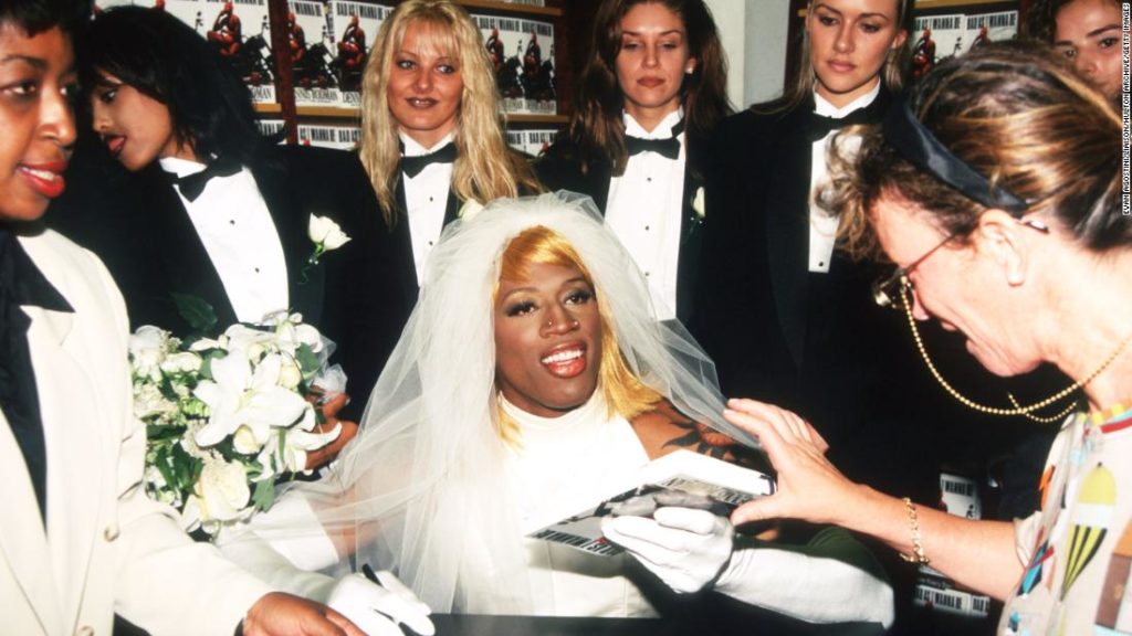 Remember when Dennis Rodman wore a wedding dress?