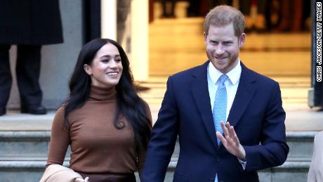 Prince Harry and Meghan depart Canada House on January 7 in London, England.