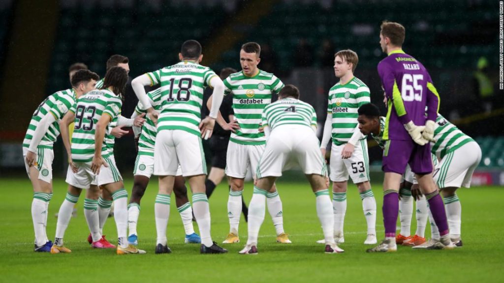 Celtic draws with Hibernian after 15 players and coaching staff forced to self-isolate