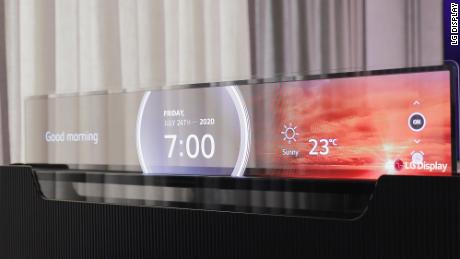 LG&#39;s transparent TV could be used to display information in public settings, like restaurants or malls