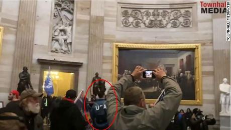 Keller was seen wearing a US Olympic Team jacket as part of the mob in the Capitol on January 6.