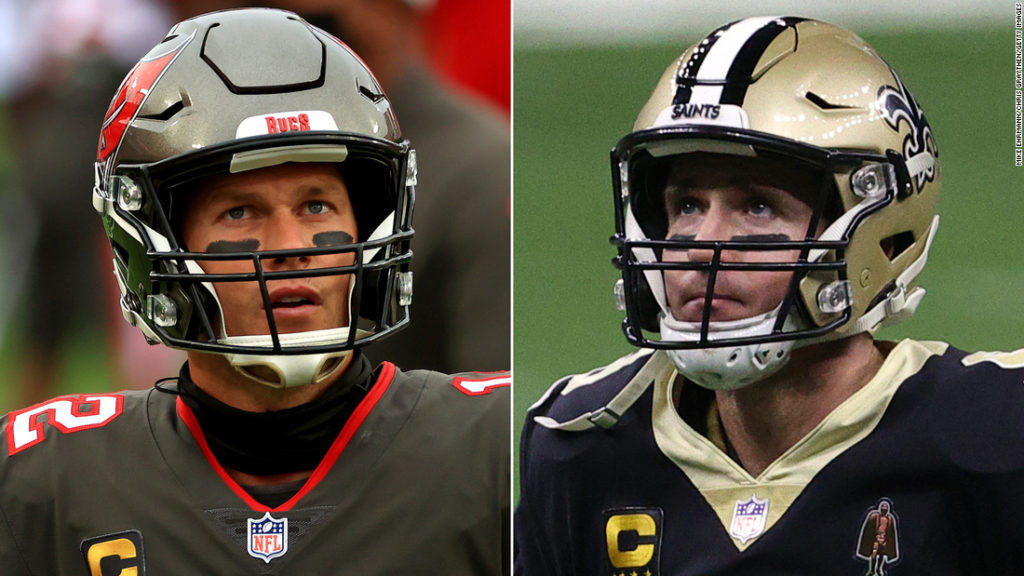 NFL: Tom Brady and Drew Brees go head-to-head as New Orleans Saints play Tampa Bay Buccaneers