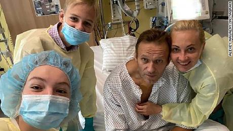Alexey Navalny regained consciousness at Berlin&#39;s Charite Hospital in September and credited Yulia for his remarkable recovery