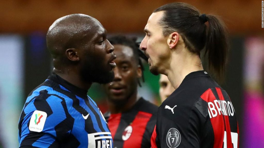 Zlatan Ibrahimovic scores, clashes with Romelu Lukaku and gets red card in fiery Milan derby