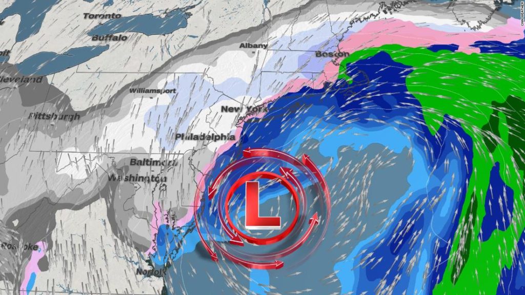 Powerful nor'easter nears East Coast and could bring up to 18 inches of snow to New York City
