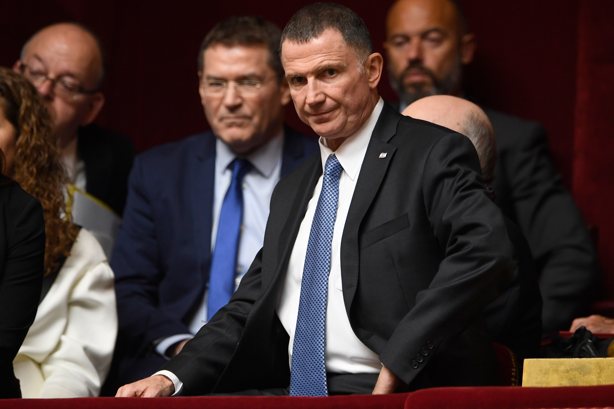 Israel’s Health Minister Yuli Edelstein is seen at the French National Assembly in Paris on May 16, 2018.