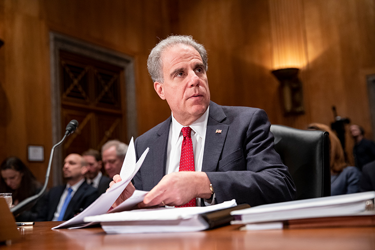 Department of Justice Inspector General Michael Horowitz at the US Capitol on December 18, 2019 in Washington, DC. 