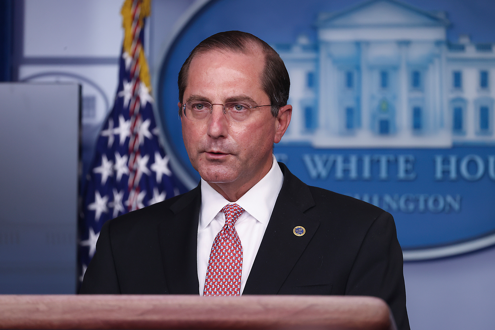US Secretary of Health and Human Services Alex Azar speaks during a White House Coronavirus Task Force press briefing at the White House in Washington, DC, on November 19, 2020.