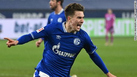 Schalke&#39;s US forward Matthew Hoppe, 19, made his debut for the Bundesliga in November.