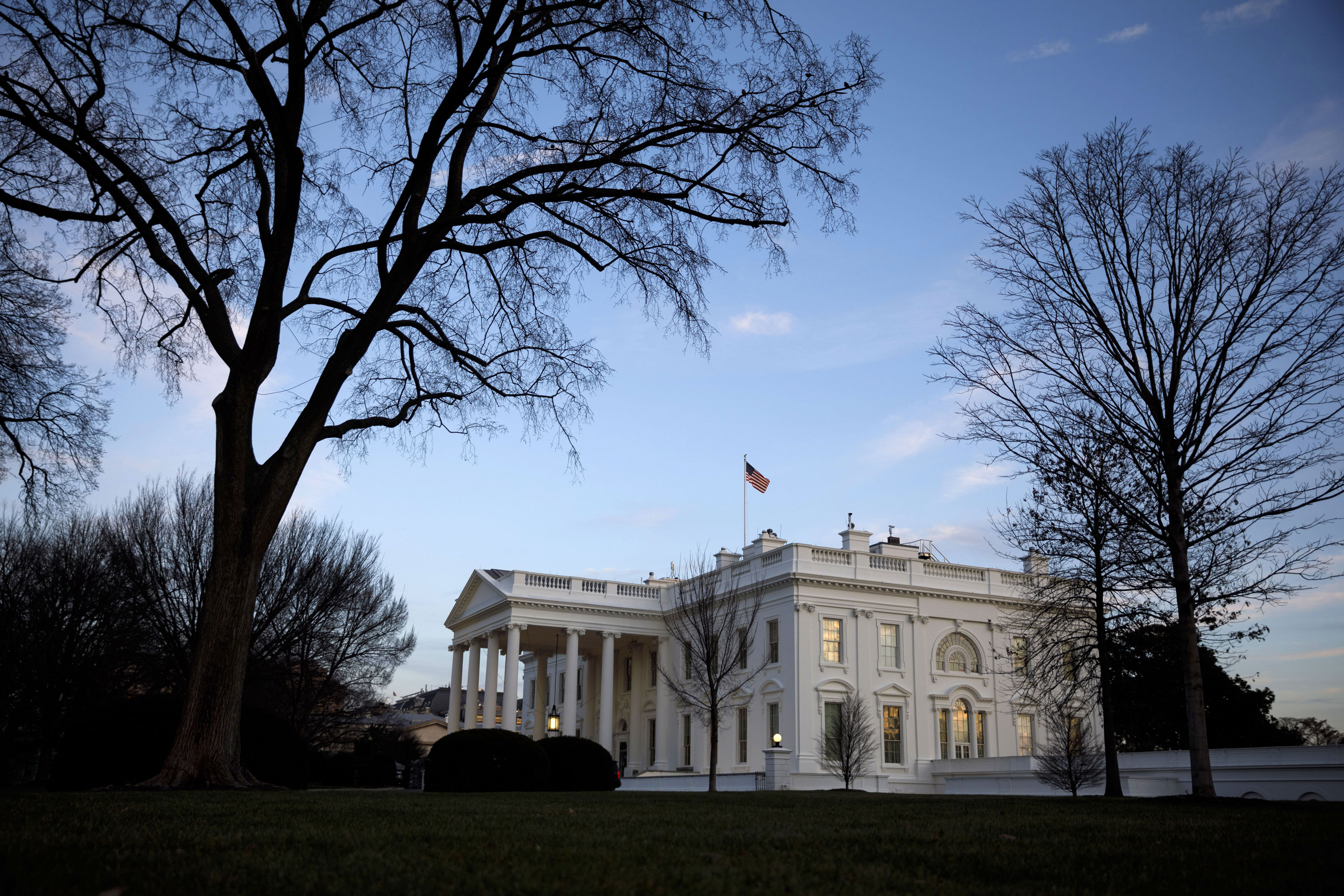 The White House is pictured on January 7.