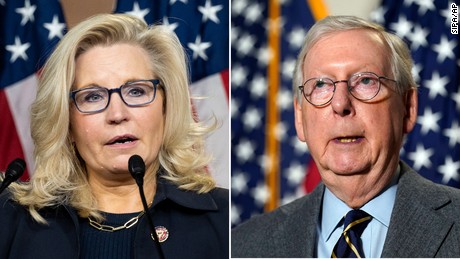 First on CNN: Liz Cheney gets boost from McConnell amid divisive intraparty battle over Trump&#39;s impeachment