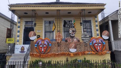 City Councilman Jay Banks decorated his home to honor the city&#39;s foremost Black Carnival club, Zulu.