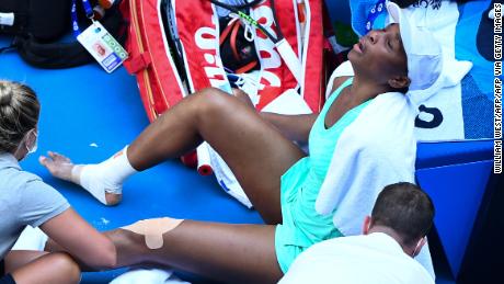 Venus Williams received medical attention but refused to retire from the match. 