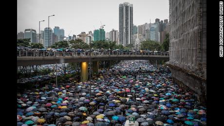 Hundreds of thousands took part in pro-democracy protests in Hong Kong.
