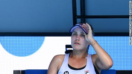 Sofia Kenin says she struggled with the pressure of being the defending champion.