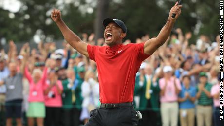 Tiger Woods is ecstatic after winning the 2019 Masters.