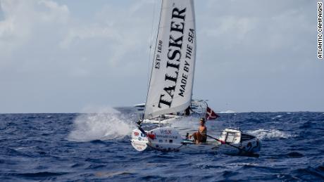 Harrison rowed 3,000 miles across the Atlantic in 70 days, three hours and 48 minutes.