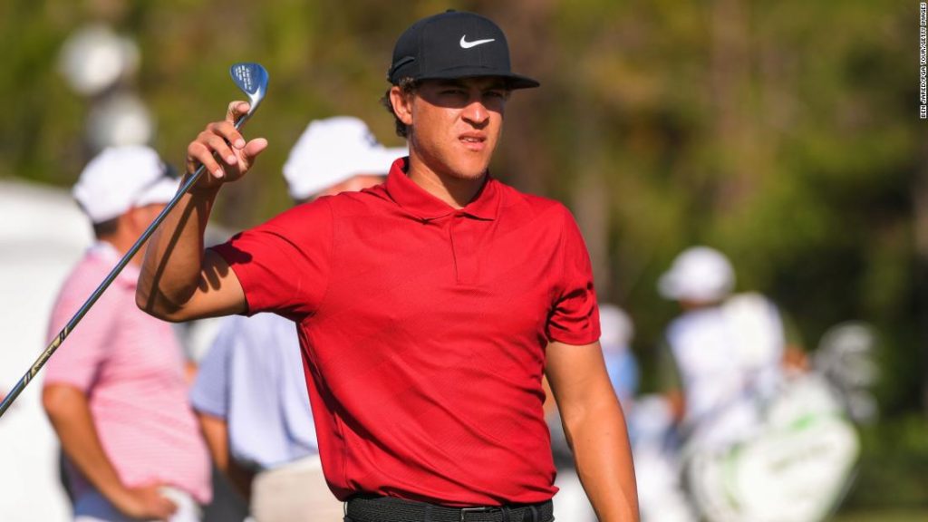 Golfers wore red and black in honor of Tiger Woods during Sunday's play