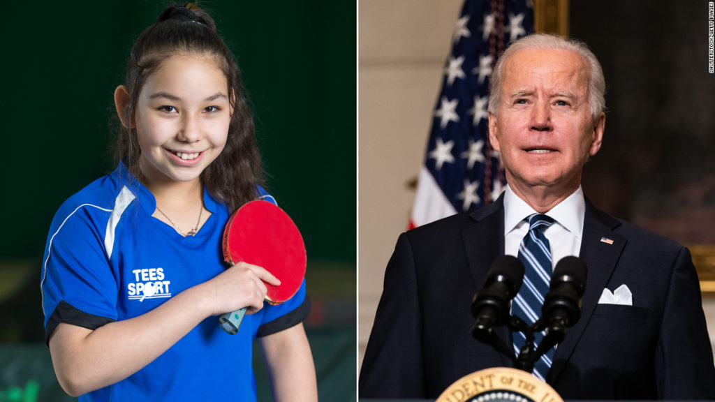 Anna Hursey: Table tennis prodigy is helping US President Biden tackle the climate crisis
