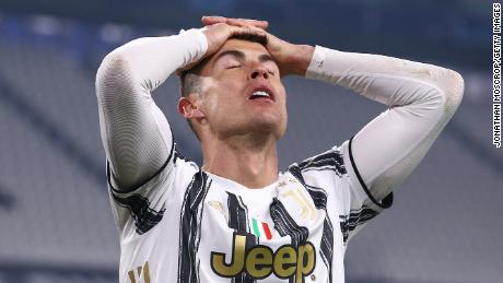 Ronaldo reacts during the game against Porto.
