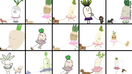 A radish in a tutu walking a dog? This AI can draw it really well