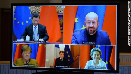 EU and Chinese leaders meet via video conference to approve the investment pact in 2020.