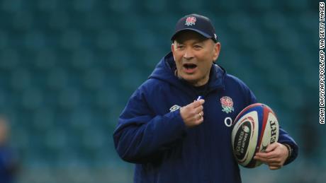 Eddie Jones leads an England team training session during this year&#39;s Six Nations.