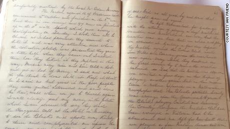 Pages from the diary of Charles Lawrence, coach of the 1868 Aboriginal team and one of the chief recorders of the historic tour.