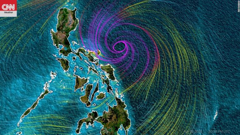 Typhoon Surigae (Typhoon Bising) is slowly moving away from the eastern ...