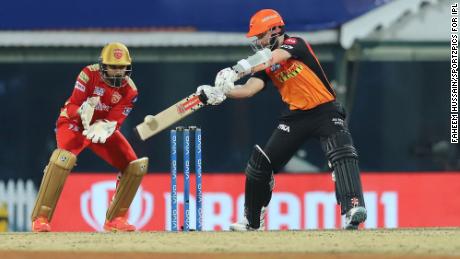 Williamson plays a shot during match 14 of the Indian Premier League.
