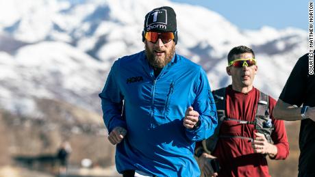 Lawrence runs 26.2 miles (42.195km) every day, and plans to do it 100 consecutive times.