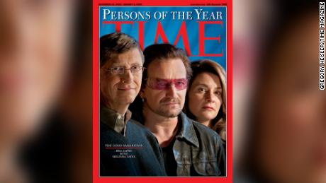 Bill and Melinda Gates were TIME Persons of the Year with Bono in 2005.