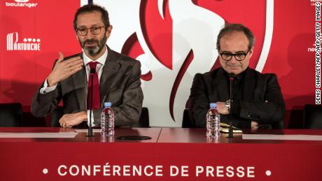 Lille&#39;s former general director Marc Ingla (L) and former sporting director Luis Campos (R).