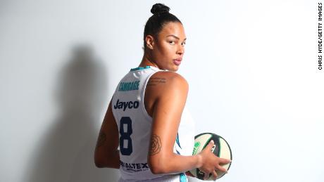 Basketball player Liz Cambage poses during a portrait session in Cairns, Australia on November 25, 2020