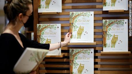 &quot;The Bench,&quot; by Meghan, Duchess of Sussex, is displayed in a bookshop in London on June 8.
