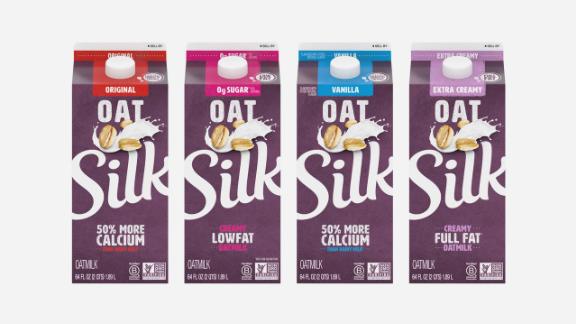 Silk Oatmilk's new packaging. 
