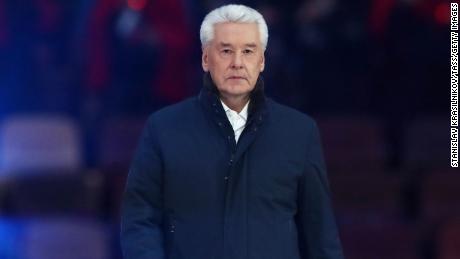 Moscow Mayor Sergei Sobyanin at a concert at Moscow&#39;s Luzhniki Stadium in March. 