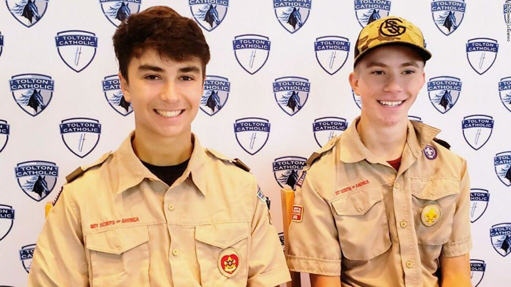 Two Boy Scouts saved a drowning woman's life after pulling her out of Missouri floodwaters