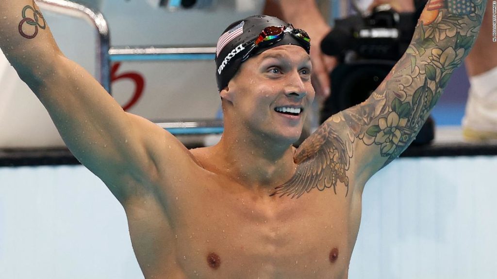 Caeleb Dressel wins his first individual Olympic gold medal in the 100 meter freestyle final
