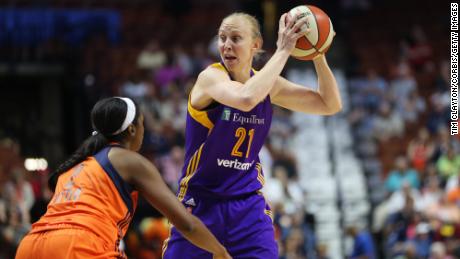 Ann Wauters in action during the 2016 WNBA  season. 