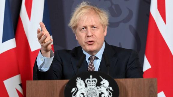 Britain's Prime Minister Boris Johnson announcing his Brexit deal on December 24, 2020 just days before a self-imposed deadline.